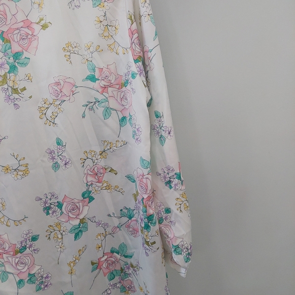 Christian Dior Vintage Lounge Wear nightgown Medium tie neck floor length - Picture 11 of 15